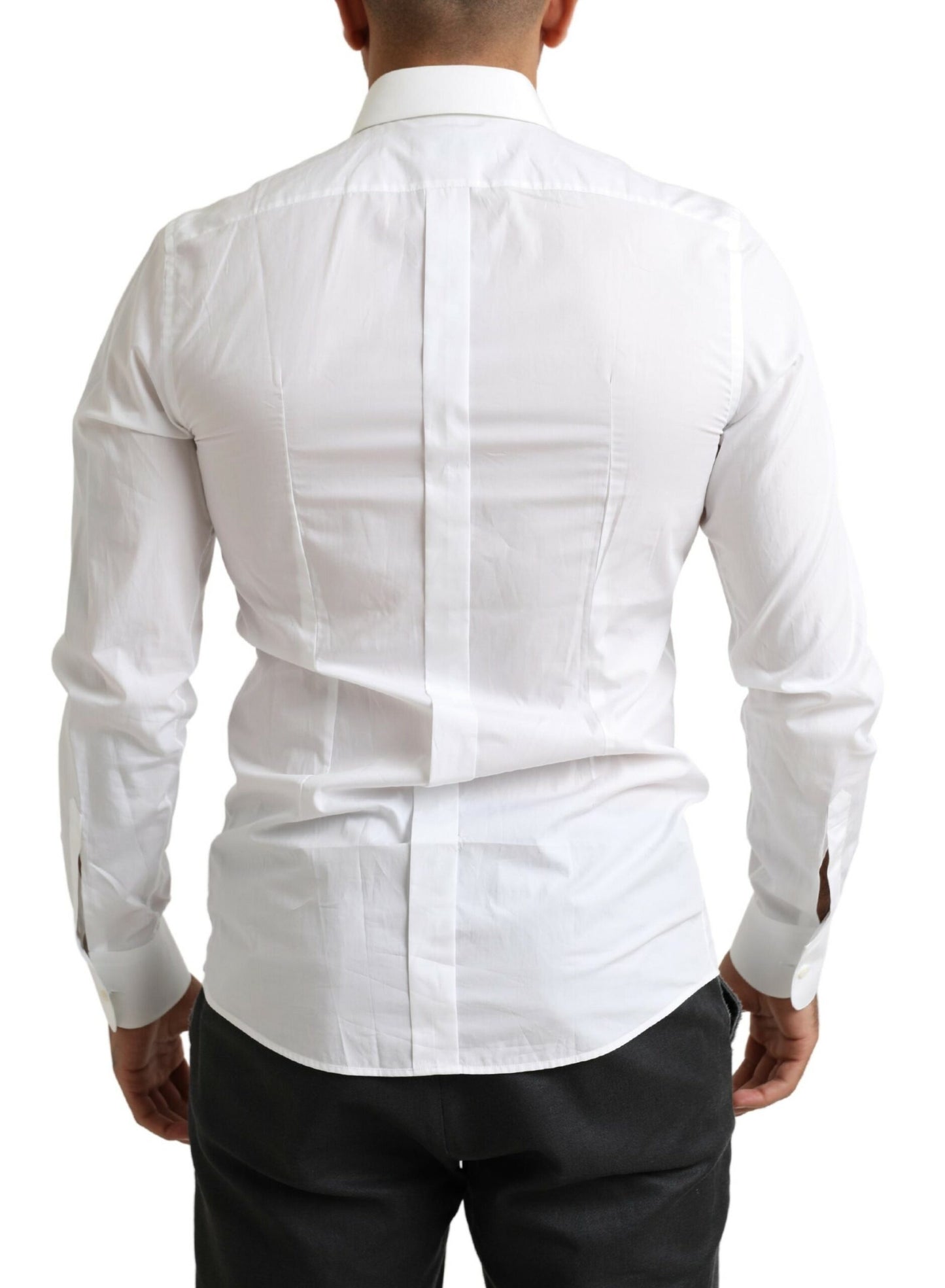 Camisa esmoquin barroca blanca entallada Dolce & Gabbana