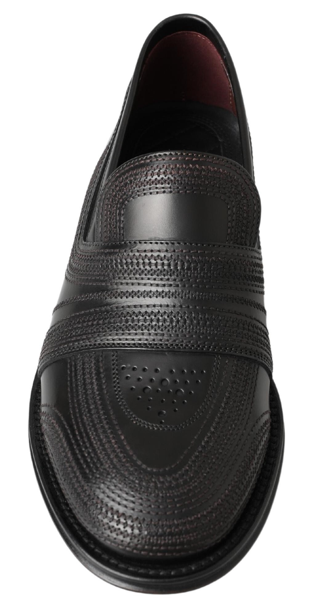 Mocasines Dolce & Gabbana de cuero negro con costuras