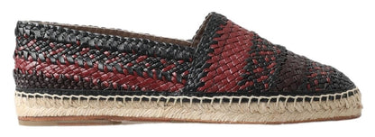 Alpargatas de Piel de Búfalo Negra Burdeos Dolce & Gabbana