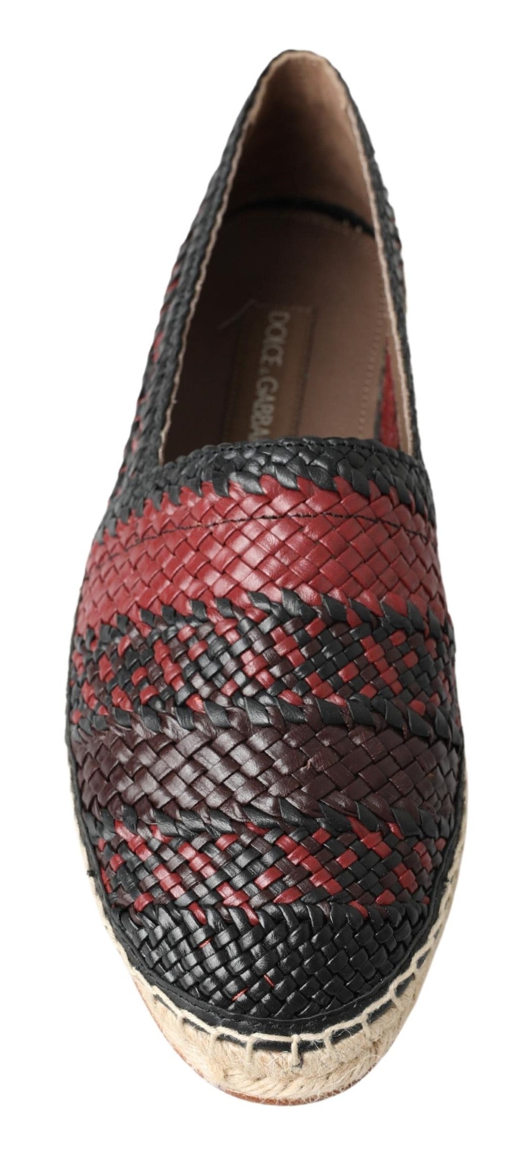 Alpargatas de Piel de Búfalo Negra Burdeos Dolce & Gabbana