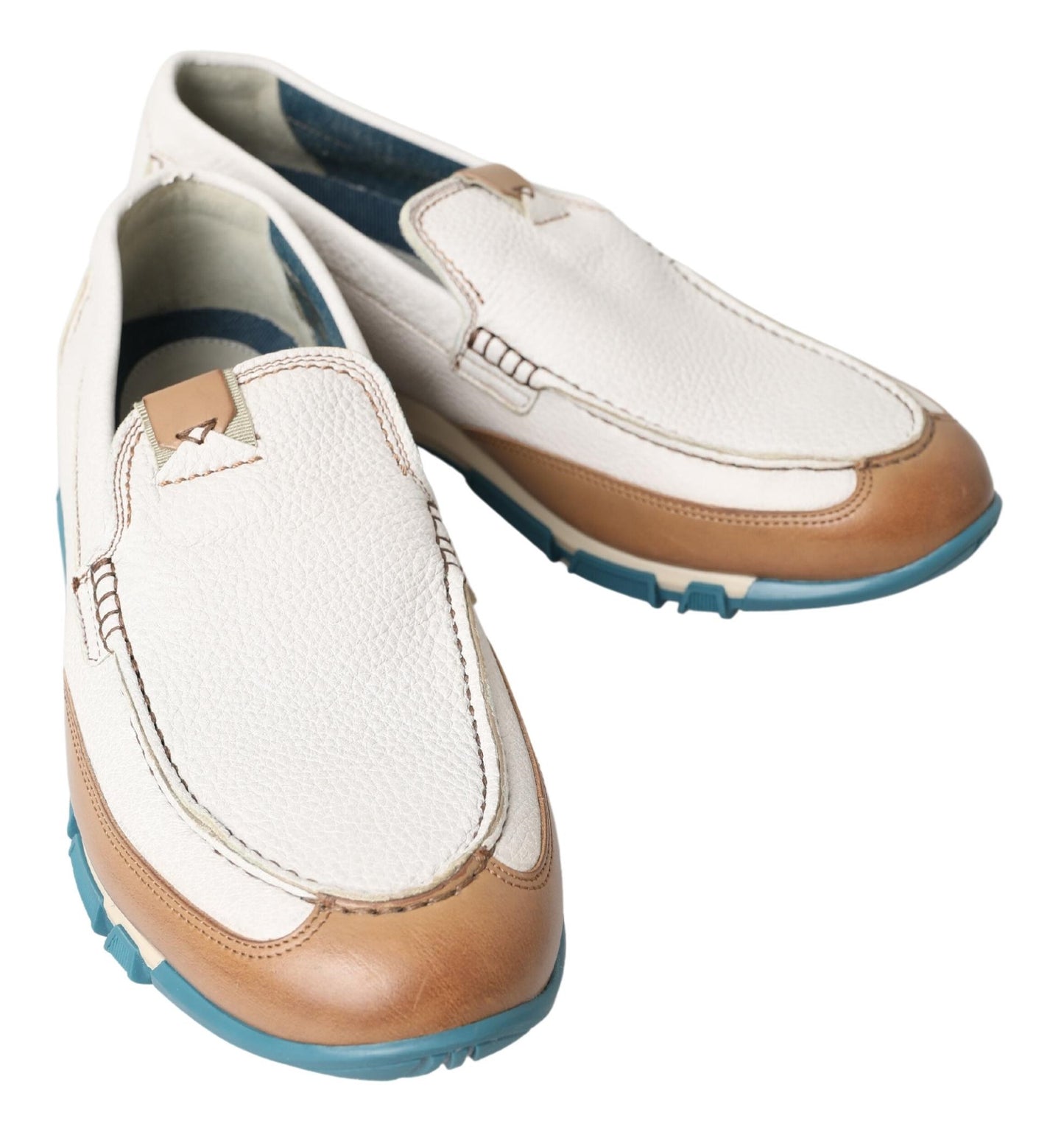 Zapatos Mocasines de Cuero Blanco Dolce & Gabbana