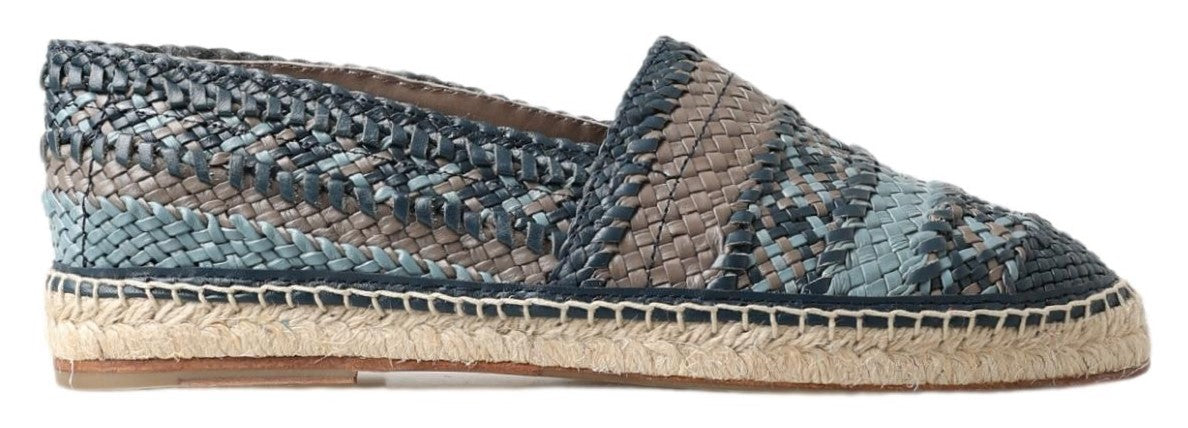Zapatos Dolce & Gabbana de esparto de piel azul grisácea de búfalo