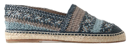 Zapatos Dolce & Gabbana de esparto de piel azul grisácea de búfalo