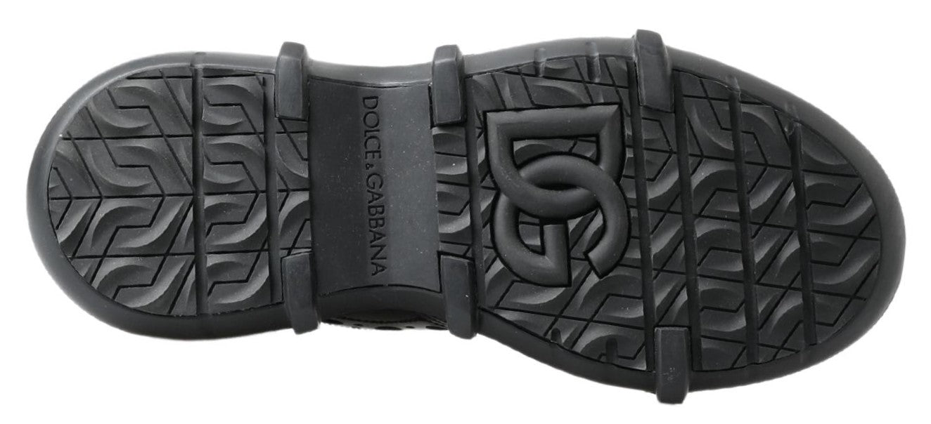 Botines casuales de cuero negro Dolce & Gabbana