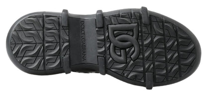 Botines casuales de cuero negro Dolce & Gabbana