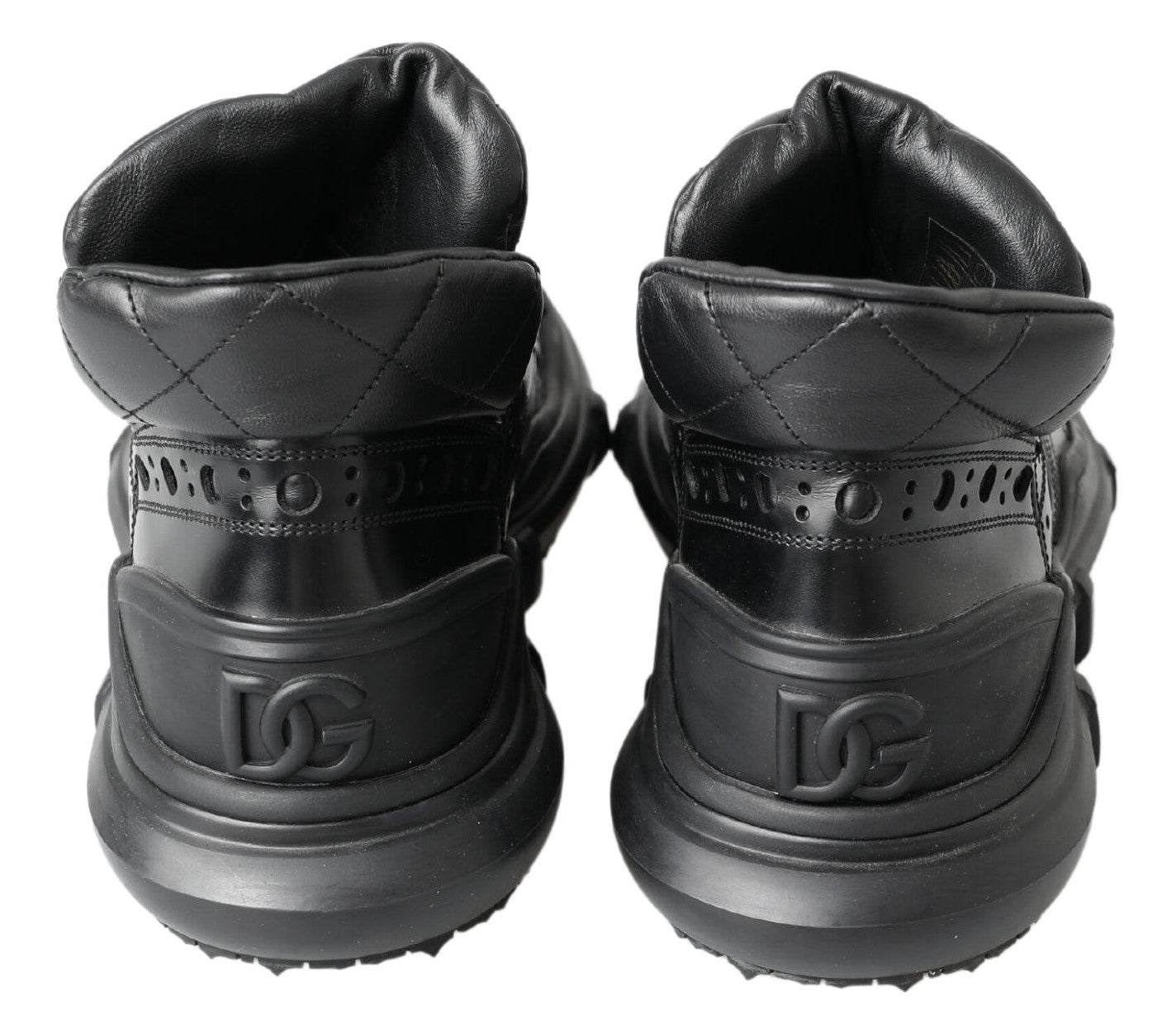 Botines casuales de cuero negro Dolce & Gabbana