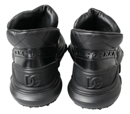 Botines casuales de cuero negro Dolce & Gabbana