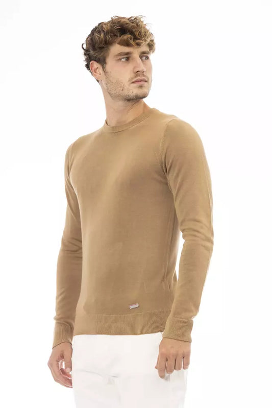 Baldinini Trend Suéter de Hombre Beige de Modal