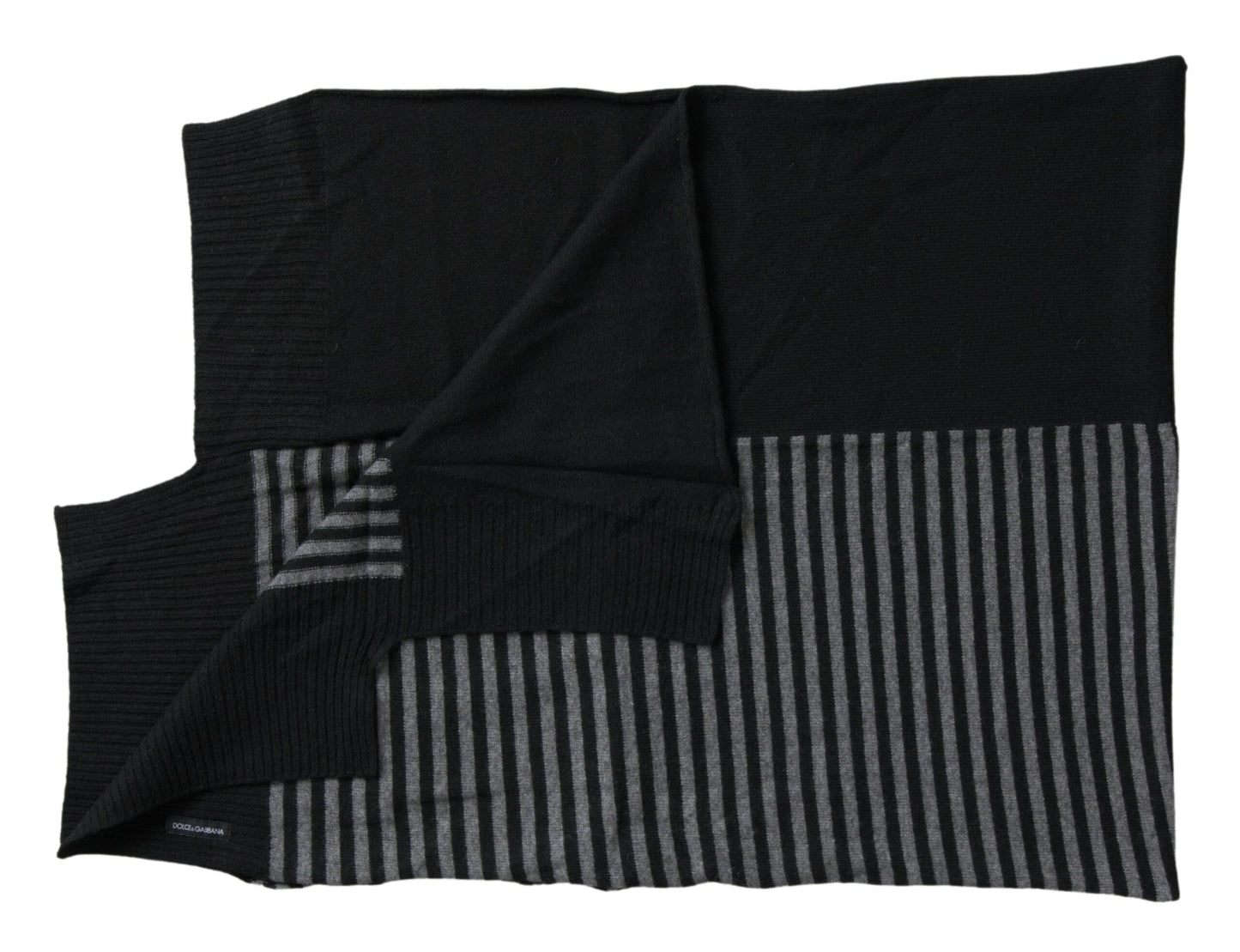 Foulard/Pañuelo/Bufanda de lana Dolce & Gabbana a rayas negras y grises