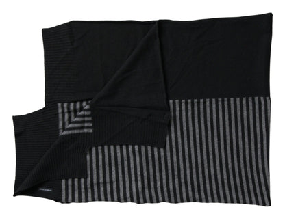 Foulard/Pañuelo/Bufanda de lana Dolce & Gabbana a rayas negras y grises