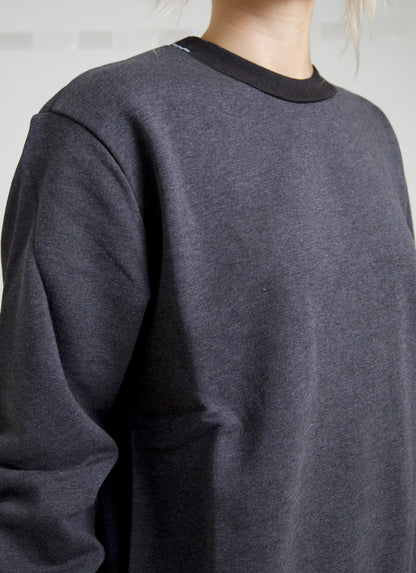 Suéter Dolce & Gabbana de algodón gris oscuro con cuello redondo