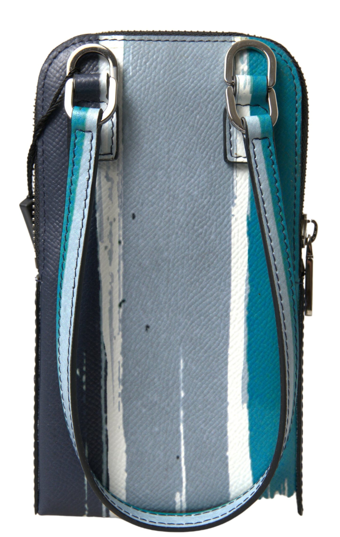 Bolso bandolera unisex Dolce & Gabbana de cuero azul para teléfono