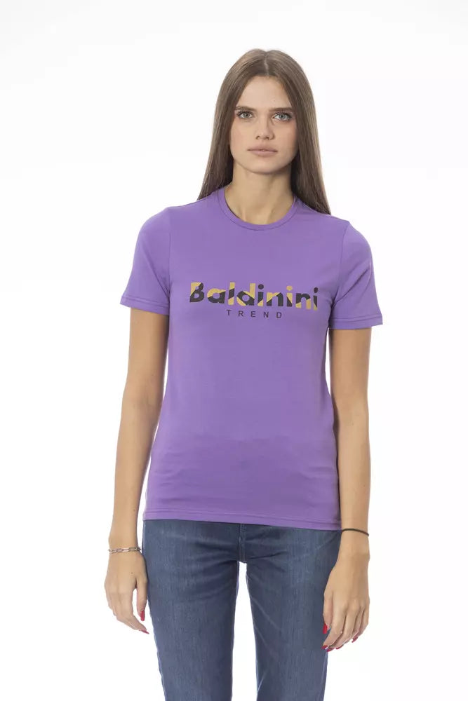 Camiseta Baldinini Trend de algodón morado para mujer