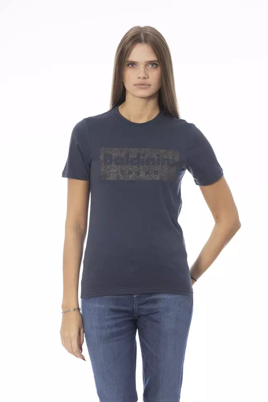Camiseta Baldinini Trend azul de algodón para mujer