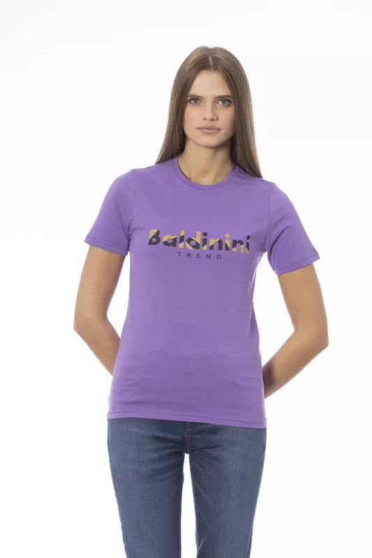 Camiseta Baldinini Trend de algodón morado para mujer