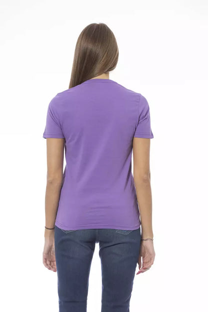 Camiseta Baldinini Trend de algodón morado para mujer