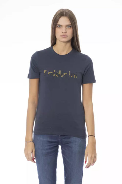 Camiseta Baldinini Trend azul de algodón para mujer