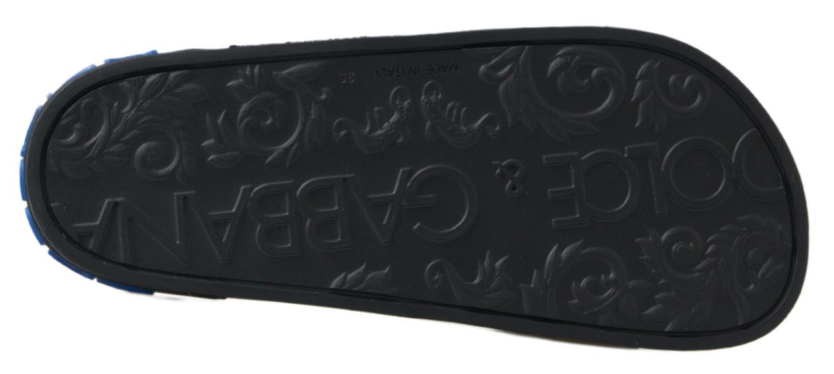 Sandalias Dolce & Gabbana negras tipo chancla para playa Saint Barth