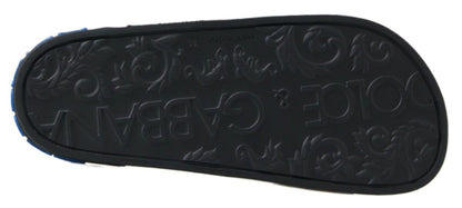 Sandalias Dolce & Gabbana negras tipo chancla para playa Saint Barth