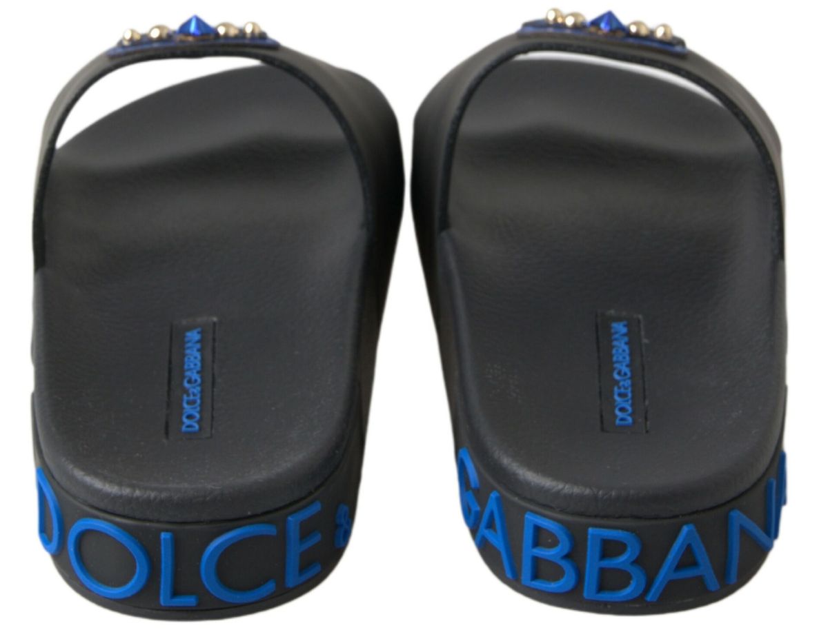 Sandalias Dolce & Gabbana negras tipo chancla para playa Saint Barth