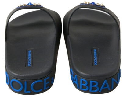 Sandalias Dolce & Gabbana negras tipo chancla para playa Saint Barth