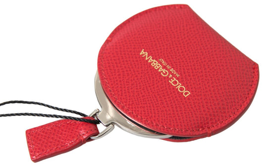 Porta Espejo de Mano Dolce & Gabbana de Piel de Becerro Roja