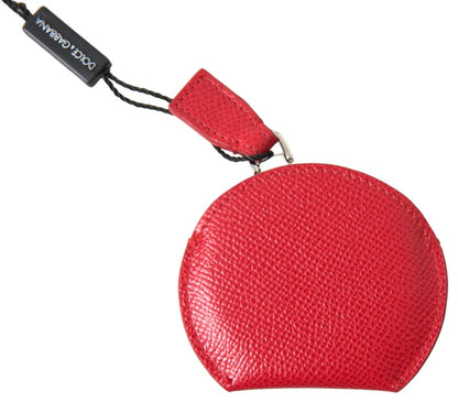 Porta Espejo de Mano Dolce & Gabbana de Piel de Becerro Roja
