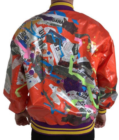 Chaqueta Blusón Naranja de Poliéster con Botones Dolce & Gabbana