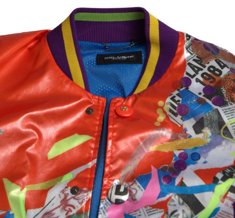 Chaqueta Blusón Naranja de Poliéster con Botones Dolce & Gabbana