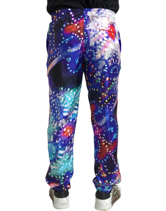 Pantalones de Hombre de Seda Estampados Multicolor Dolce & Gabbana