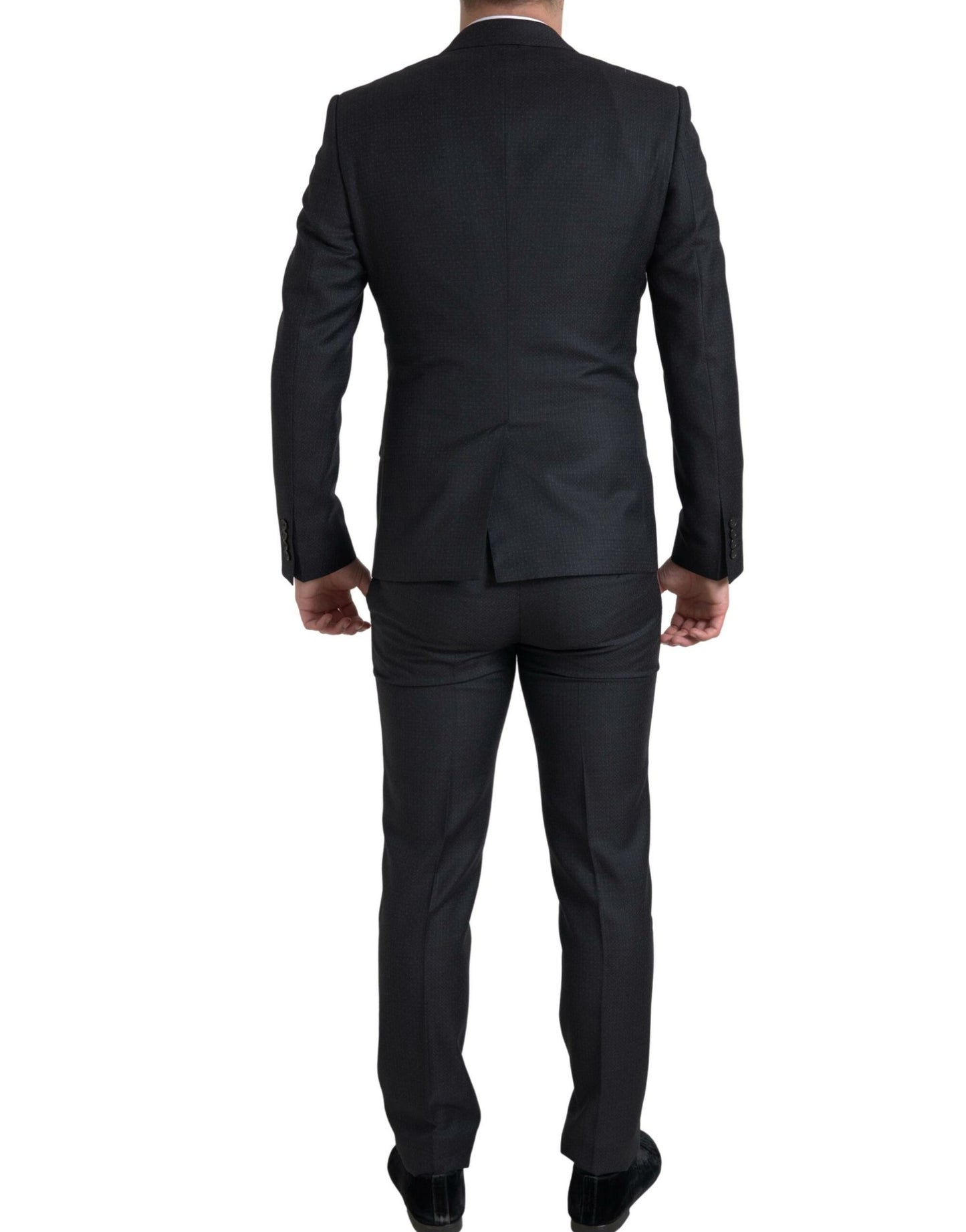 Traje MARTINI de 3 piezas negro de botonadura sencilla de Dolce & Gabbana