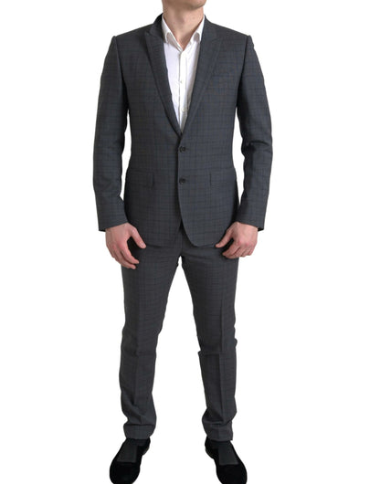 Traje de dos piezas cruzado gris MARTINI de Dolce & Gabbana