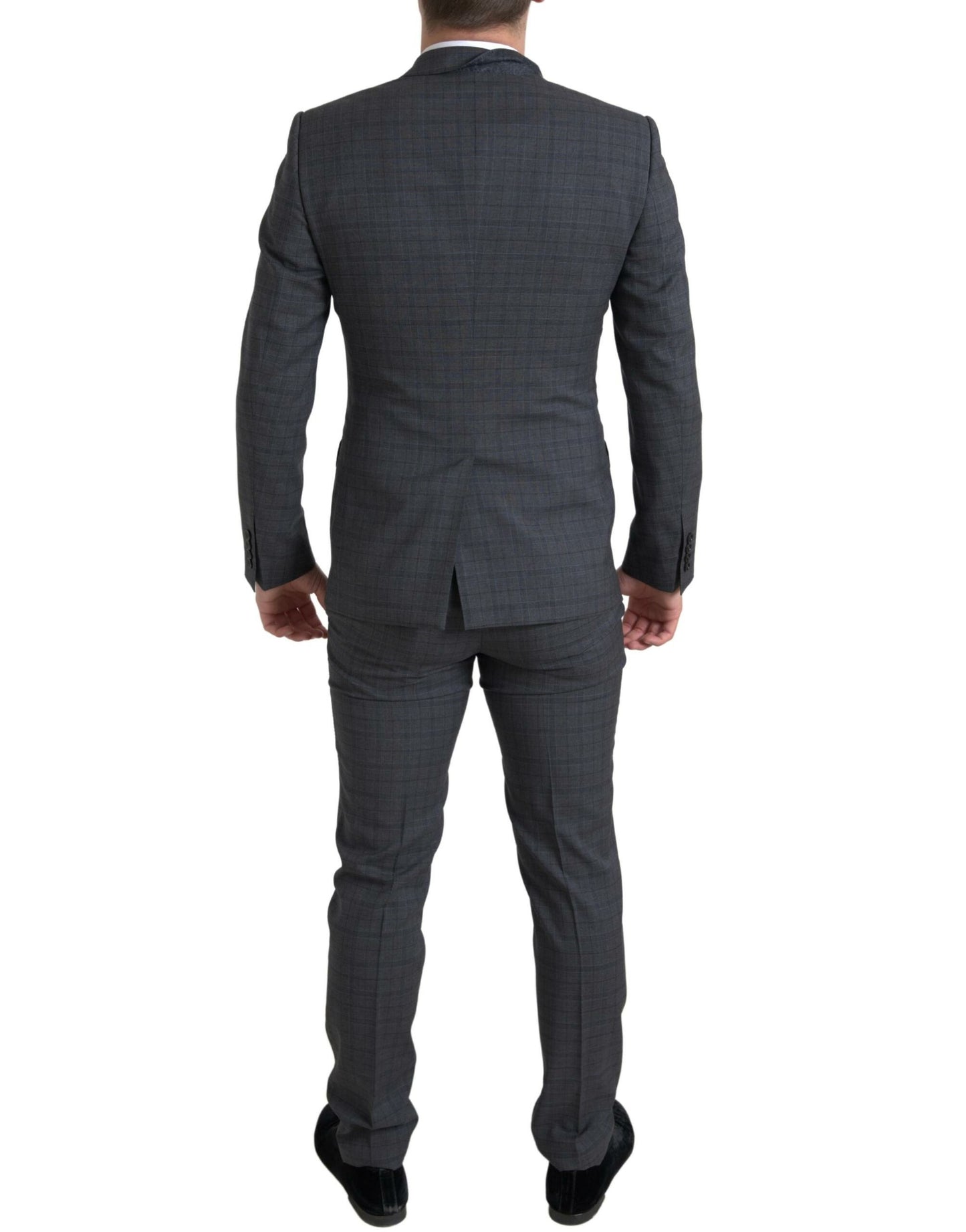 Traje de dos piezas cruzado gris MARTINI de Dolce & Gabbana