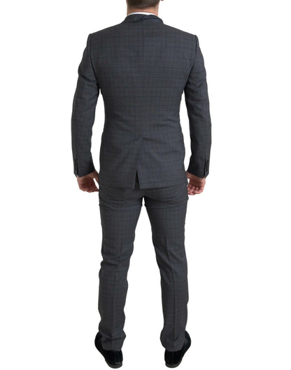Traje de dos piezas cruzado gris MARTINI de Dolce & Gabbana