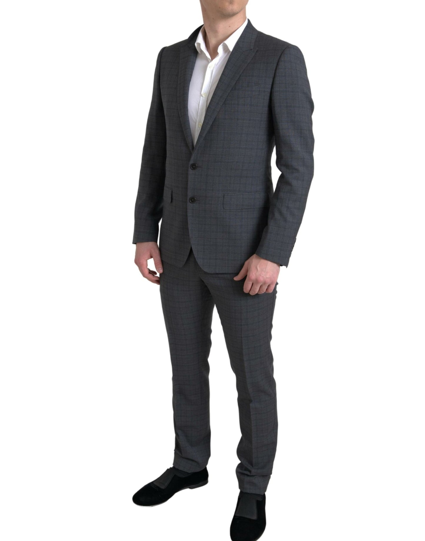 Traje de dos piezas cruzado gris MARTINI de Dolce & Gabbana