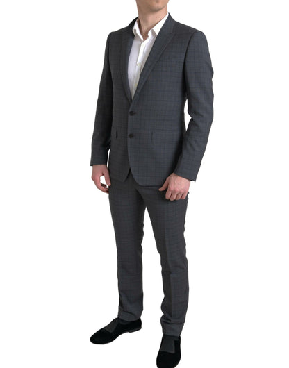 Traje de dos piezas cruzado gris MARTINI de Dolce & Gabbana