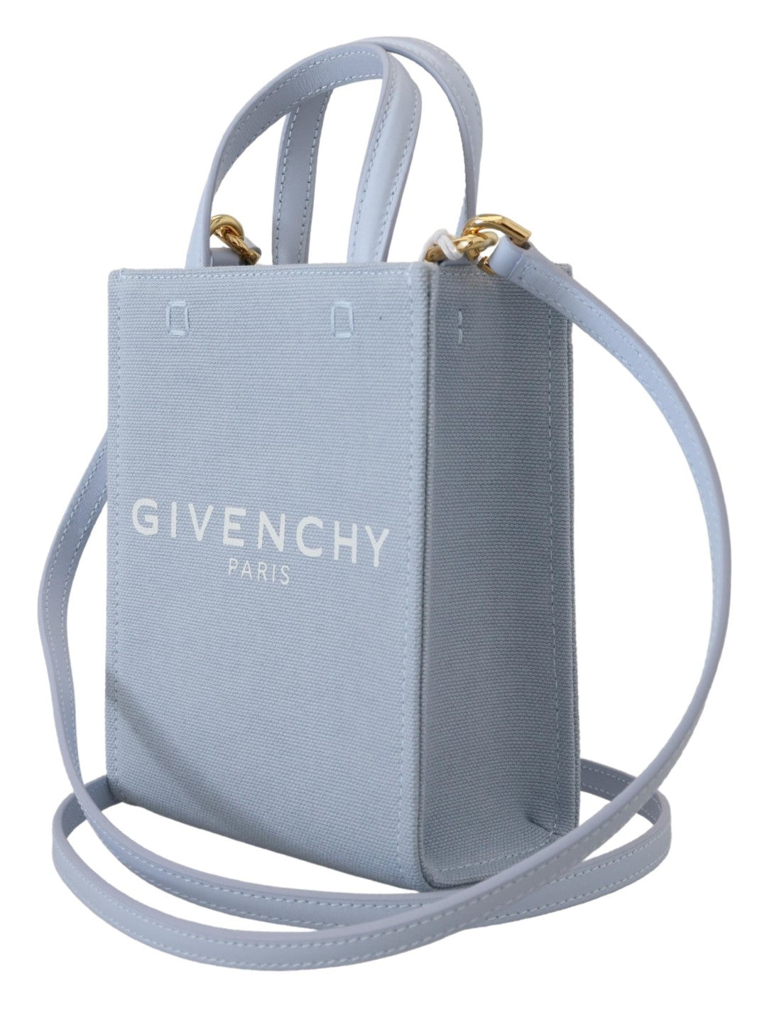Bolso De Hombro Givenchy Mini En Canvas Recubierto Azul Nube