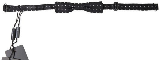 Pajarita Papillon Ajustable de Seda Negra con Lunares para Hombre de Dolce & Gabbana