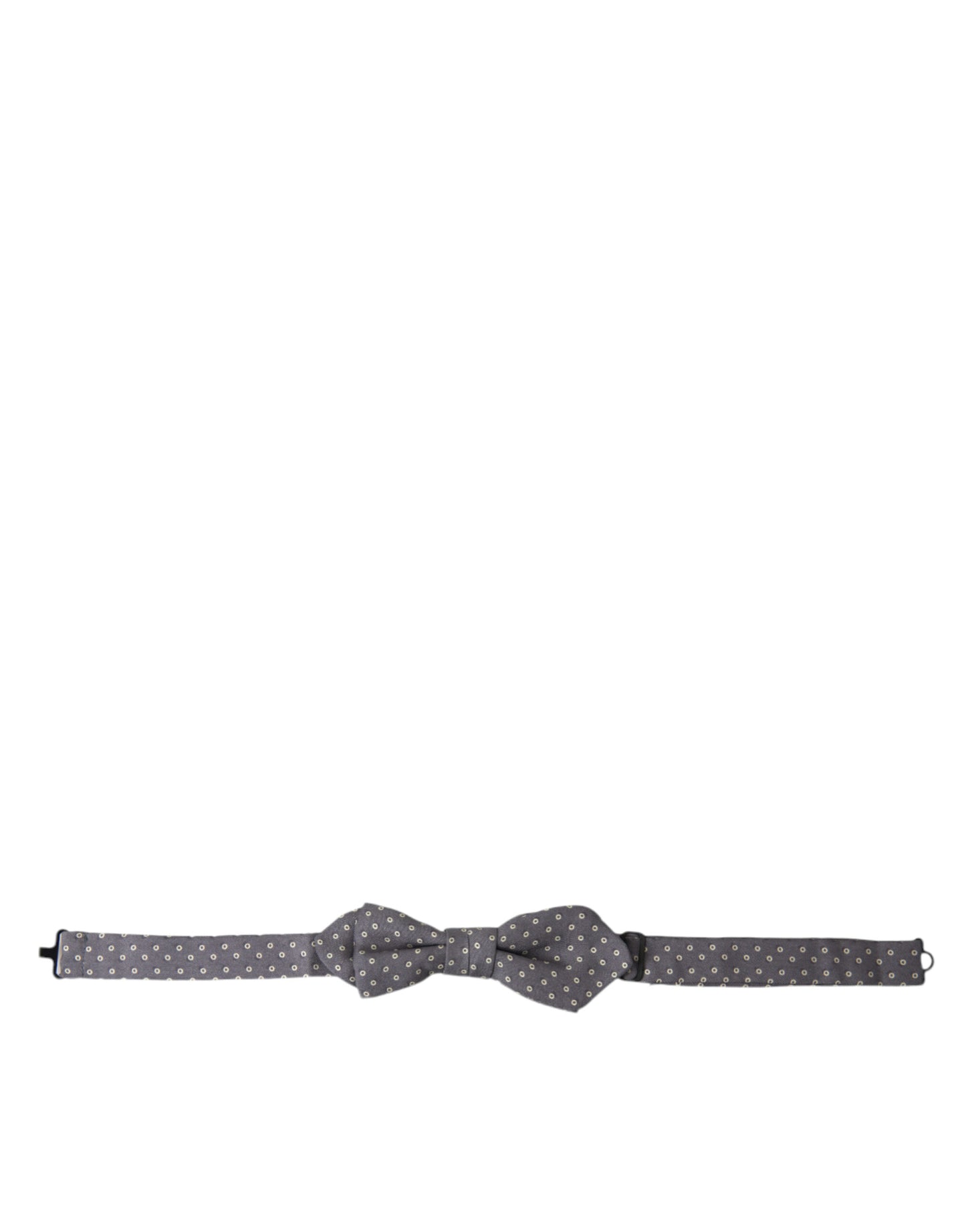 Corbata de moño ajustable de seda gris con lunares de Dolce & Gabbana