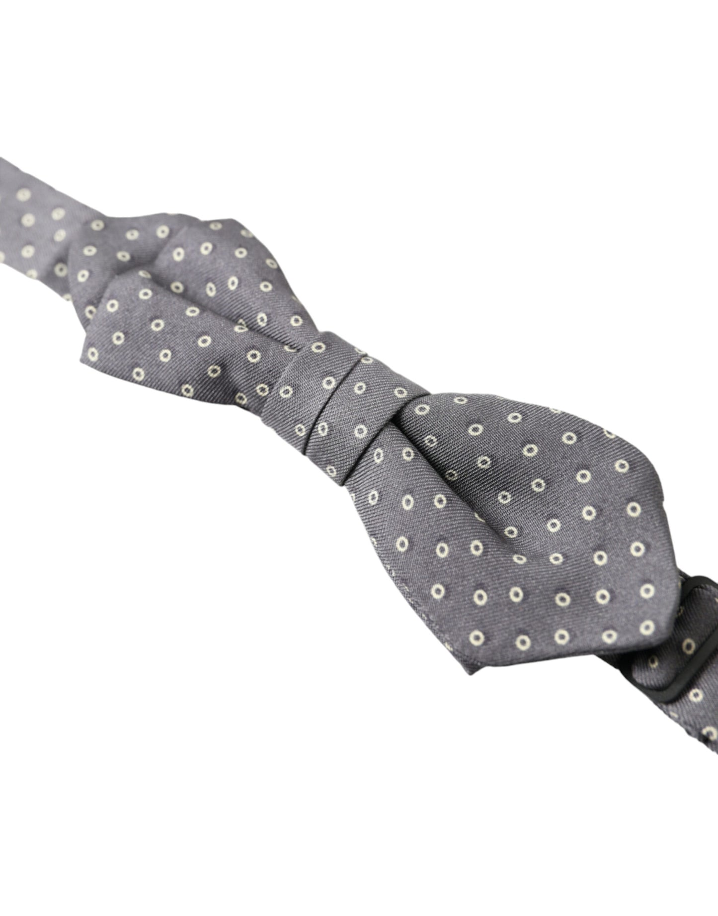 Corbata de moño ajustable de seda gris con lunares de Dolce & Gabbana