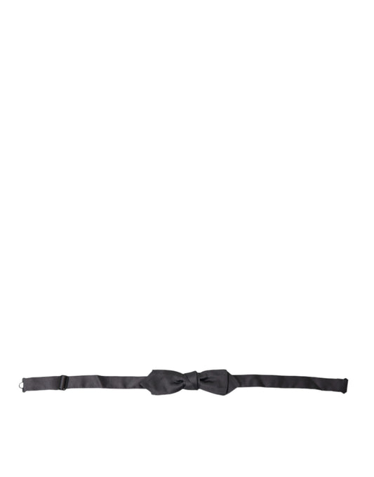 Pajarita Papillon para hombre Dolce & Gabbana de seda gris oscuro ajustable