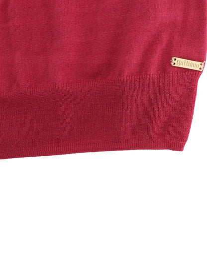 Top de punto de lana rosa John Galliano
