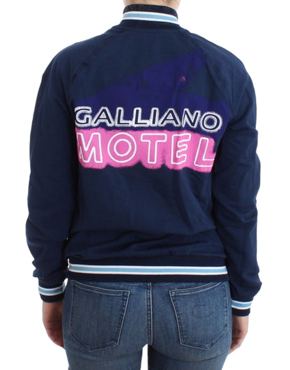 Cárdigan de algodón azul con cremallera John Galliano