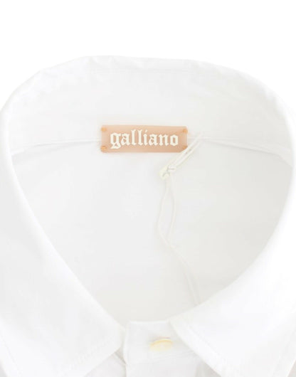 John Galliano Camisa de Algodón Blanca