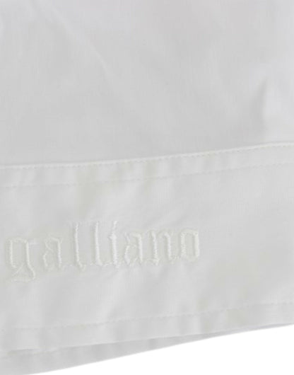 John Galliano Camisa de Algodón Blanca