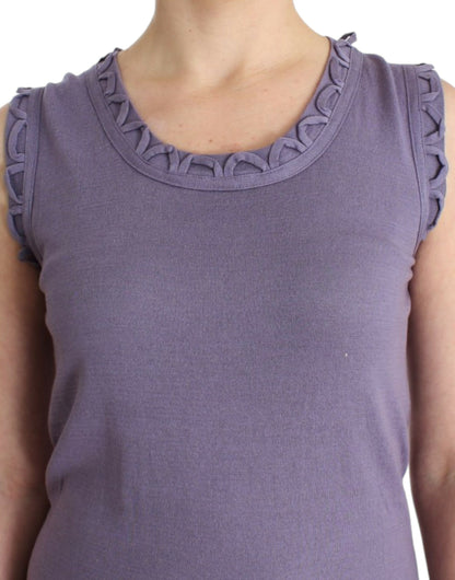 Vestido John Galliano de algodón morado