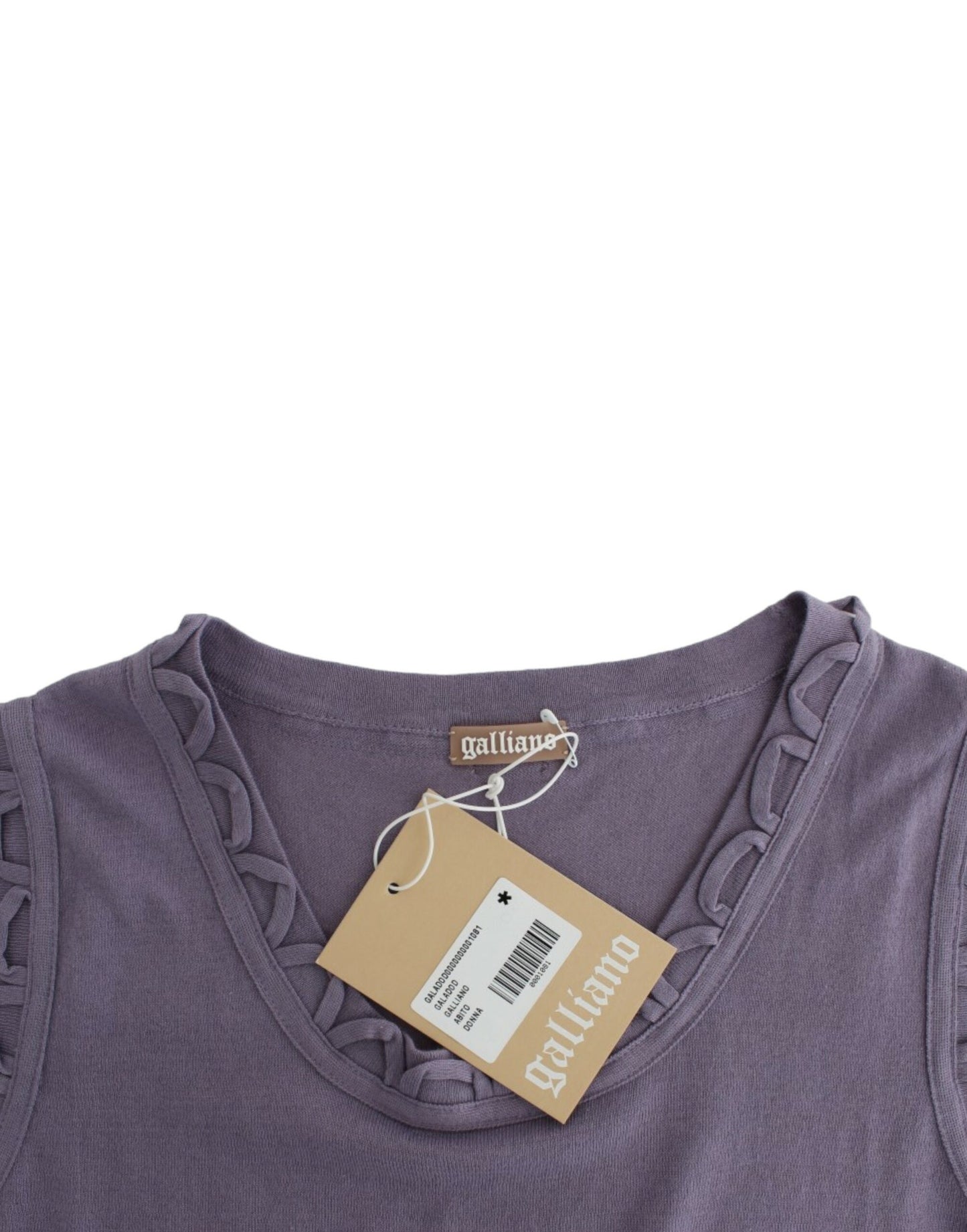 Vestido John Galliano de algodón morado