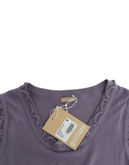 Vestido John Galliano de algodón morado
