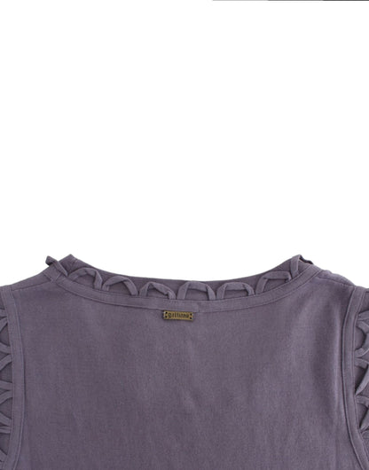 Vestido John Galliano de algodón morado