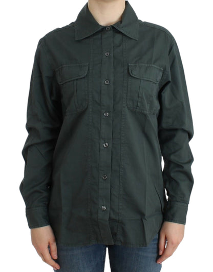 Camisa abotonada gris Cavalli